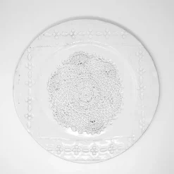 Assiette En Terre Brute Dentelle