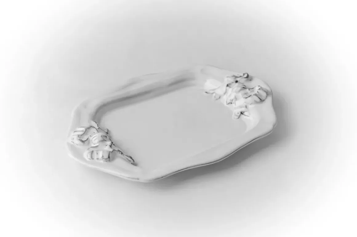 Plat Rectangulaire Ruban Marie-Antoinette